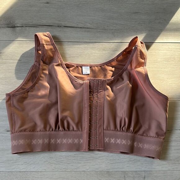 Joshine Post-Surgical Sports Support Bra Frt Closure w/Adjustb Straps XL Rosy Br - Picture 7 of 8